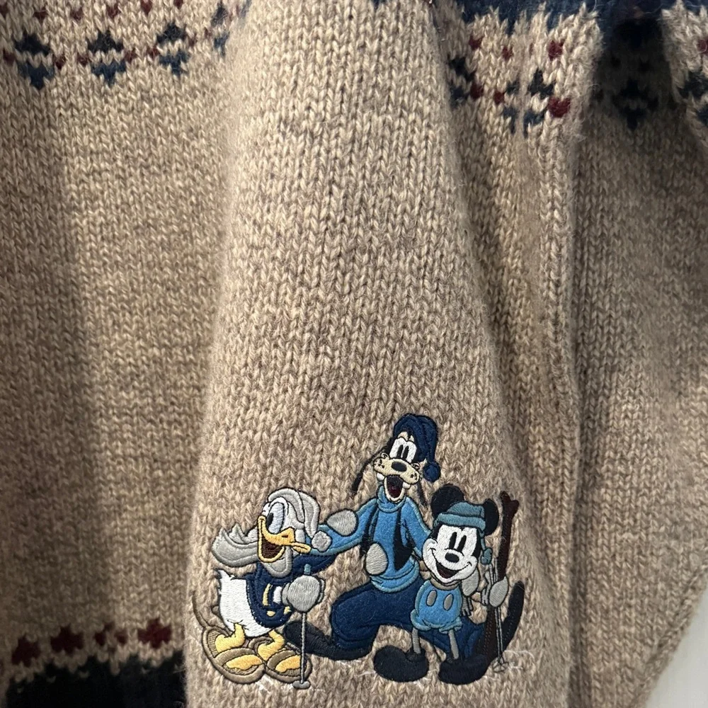 Disney V-Neck Sweater with Mickey & Friends - Navy and Beige - Picture 3 of 3